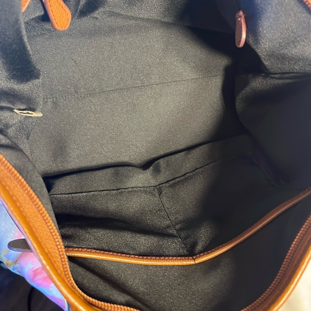 EUC- Coach Black and Tan Nylon Tote with Leather Accents - Picture 7 of 10